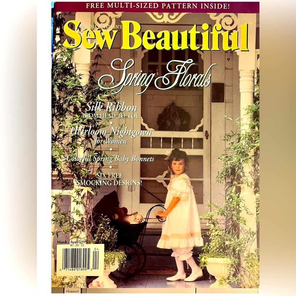 Vintage PB Magazine Sew Beautiful Embroidery Women & Children's Spring Florals